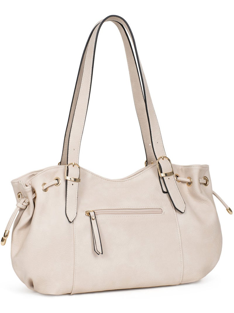 Sac porté épaule 2 anses TOSCANE Ivoire - Kiabi