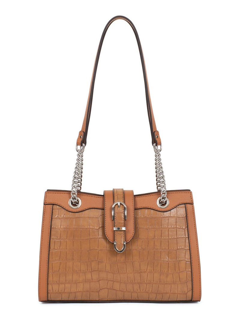 Sac porté épaule 2 anses Véra Femme Marron noisette - Kiabi
