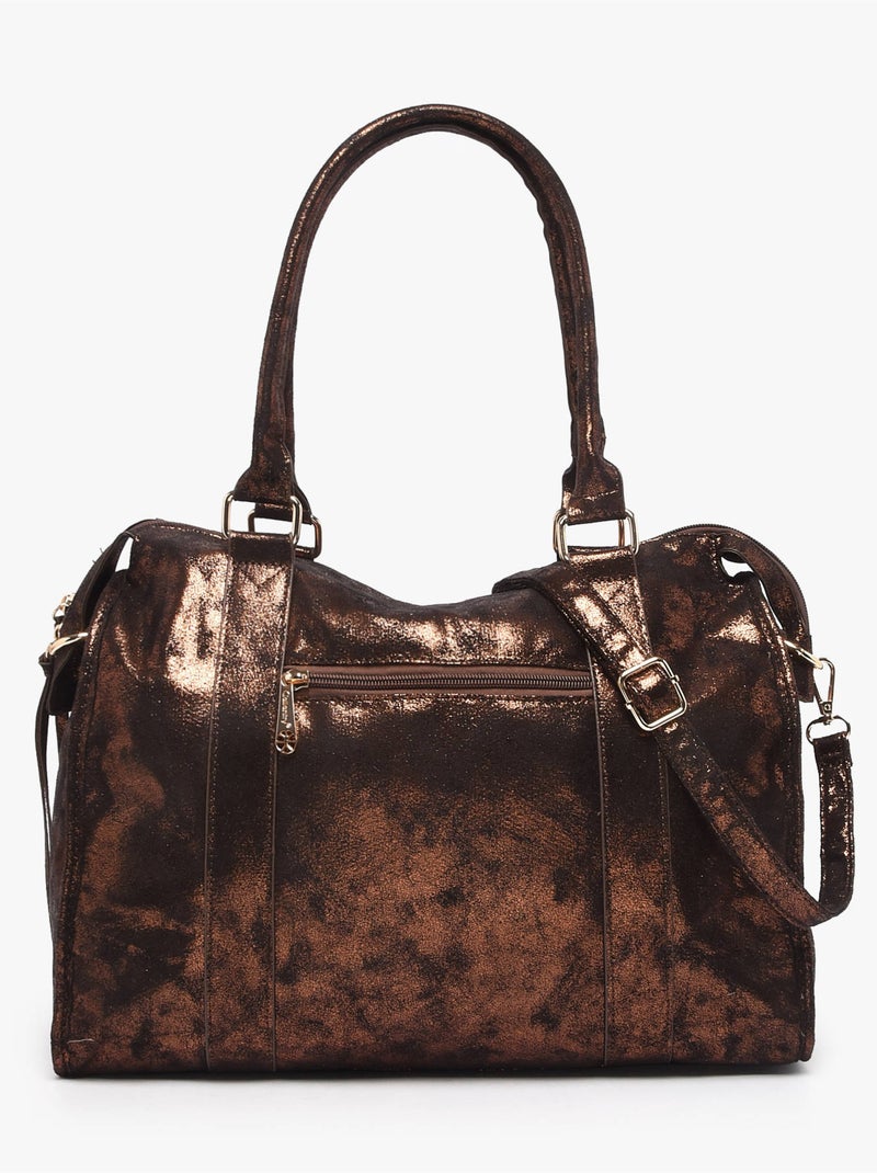 Sac porté épaule a4 format a4 gallantry toile enduite Bronze - Kiabi