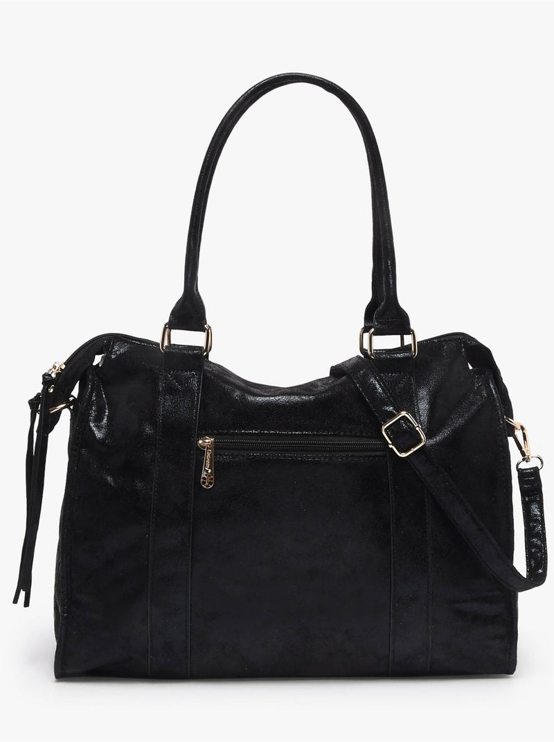 Sac porté épaule a4 format a4 gallantry toile enduite Noir - Kiabi