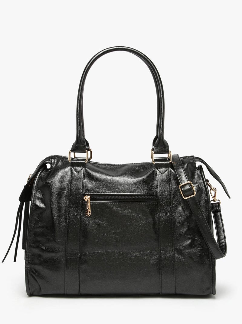 Sac porté épaule a4 gallantry toile enduite Noir - Kiabi