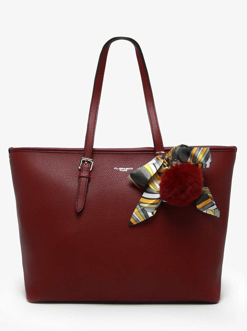 Sac Porté Épaule A4 Grained Miniprix Toile Enduite Bordeaux - Kiabi