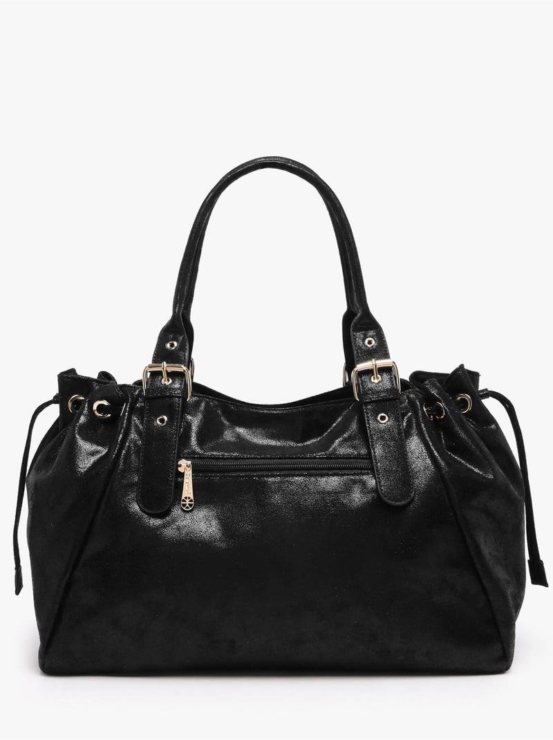 Sac porté épaule a4 lace gallantry toile enduite Noir - Kiabi