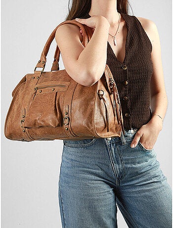 Sac porté épaule a4 spazzolato cuir milano cuir de vachette