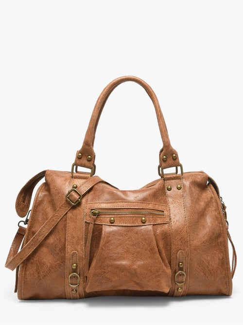 Sac porté épaule a4 spazzolato cuir milano cuir de vachette - Kiabi