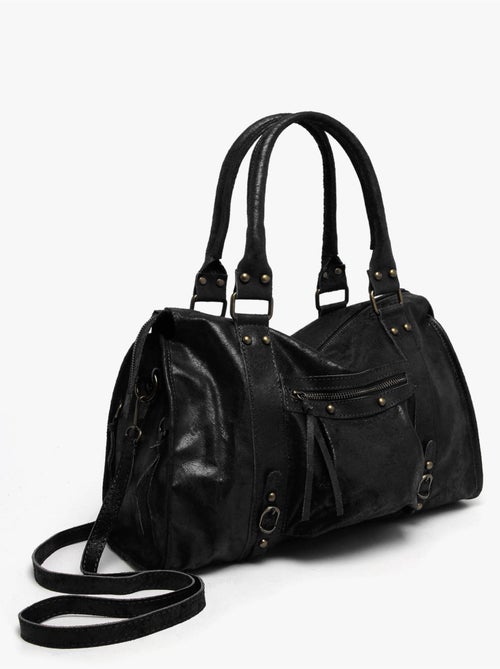 Sac porté épaule a4 spazzolato cuir milano cuir de vachette - Kiabi