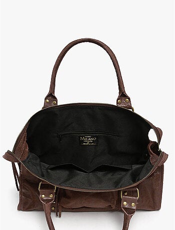 Sac porté épaule a4 spazzolato cuir milano cuir de vachette