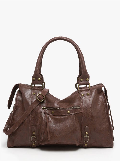Sac porté épaule a4 spazzolato cuir milano cuir de vachette - Kiabi