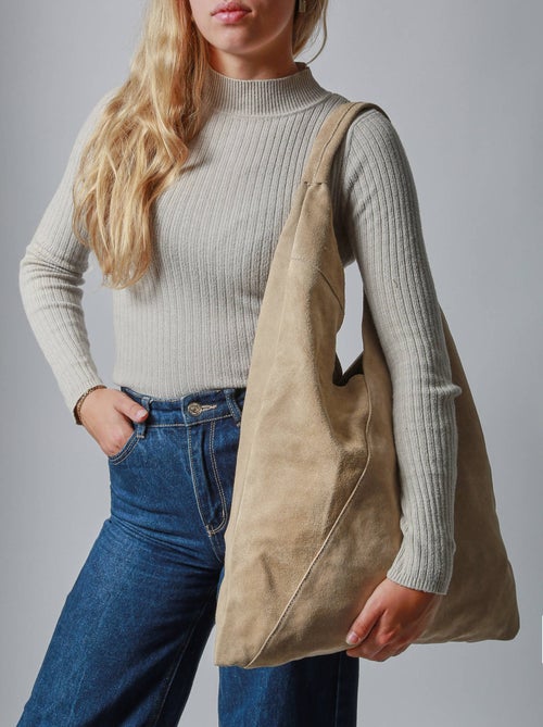 Sac Porté Épaule A4 Velvet Cuir Milano Cuir De Vachette - Kiabi