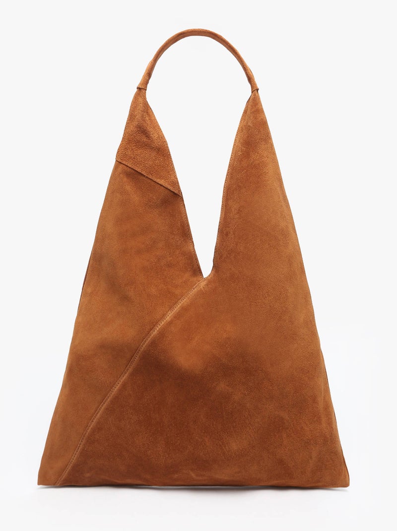Sac Porté Épaule A4 Velvet Cuir Milano Cuir De Vachette Marron tabac - Kiabi