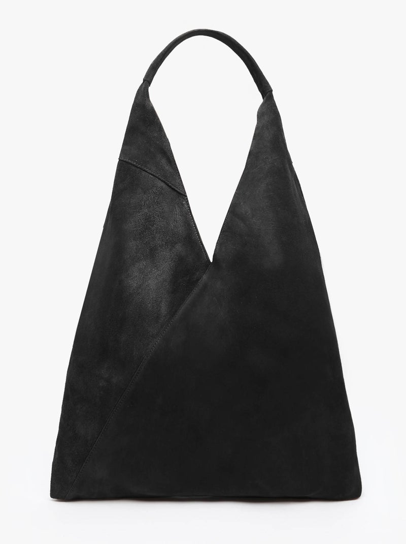Sac Porté Épaule A4 Velvet Cuir Milano Cuir De Vachette Noir Noir - Kiabi