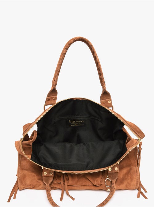 Sac porté épaule a4 velvet milano cuir de vachette - Kiabi