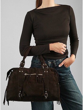 Sac porté épaule a4 velvet milano cuir de vachette