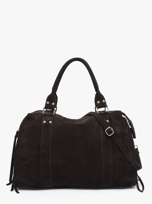 Sac porté épaule a4 velvet milano cuir de vachette - Kiabi