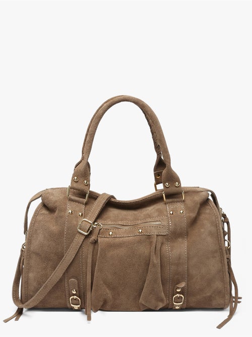 Sac porté épaule a4 velvet milano cuir de vachette - Kiabi