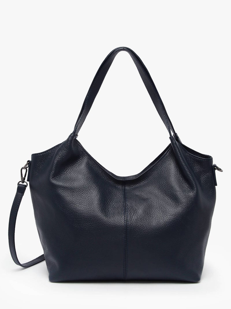 Sac Porté Épaule Caviar Cuir Milano Cuir De Vachette Bleu électrique - Kiabi