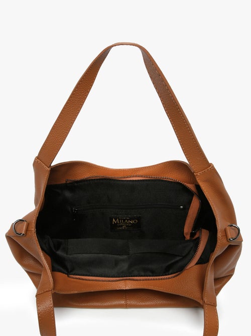 Sac Porté Épaule Caviar Cuir Milano Cuir De Vachette - Kiabi