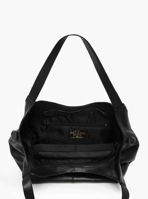 Sac Porté Épaule Caviar Cuir Milano Cuir De Vachette - Kiabi
