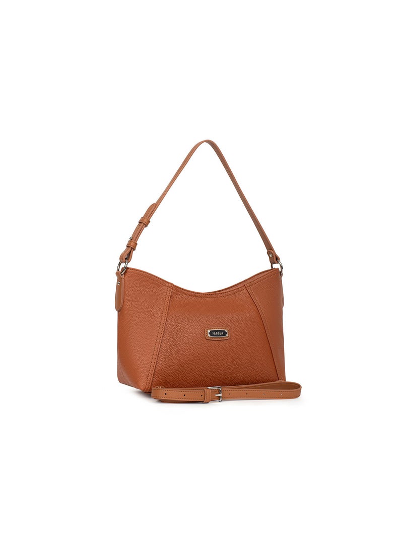 Sac porté épaule ciara | fagola Marron caramel - Kiabi