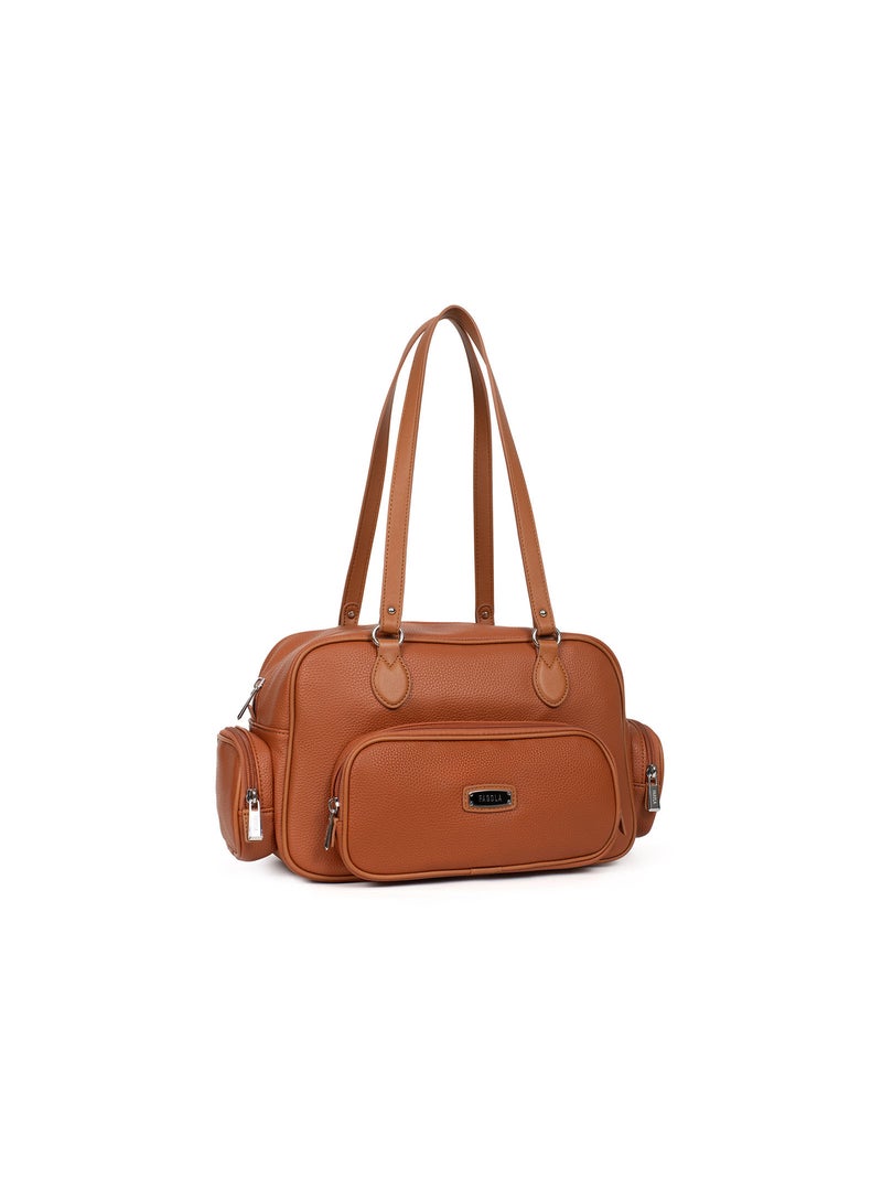 Sac porté épaule ciara | fagola Marron caramel - Kiabi