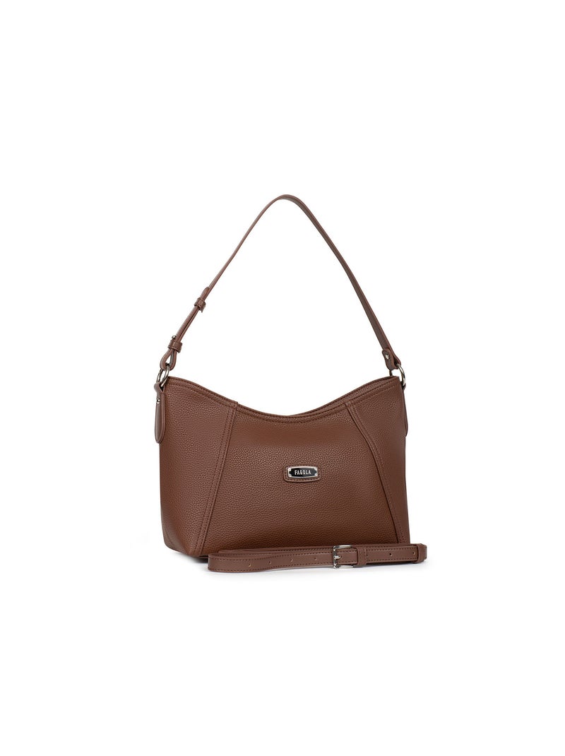 Sac porté épaule ciara | fagola Marron chocolat - Kiabi
