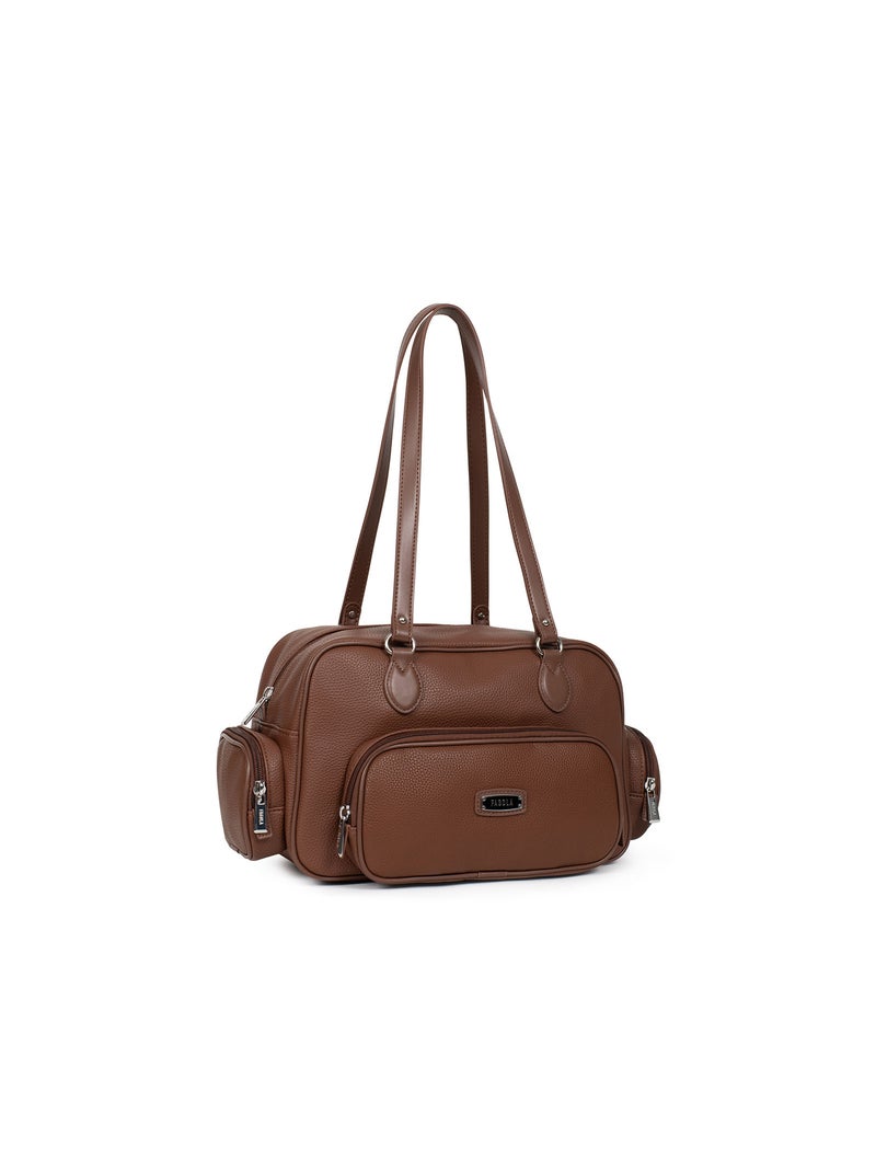 Sac porté épaule ciara | fagola Marron chocolat - Kiabi