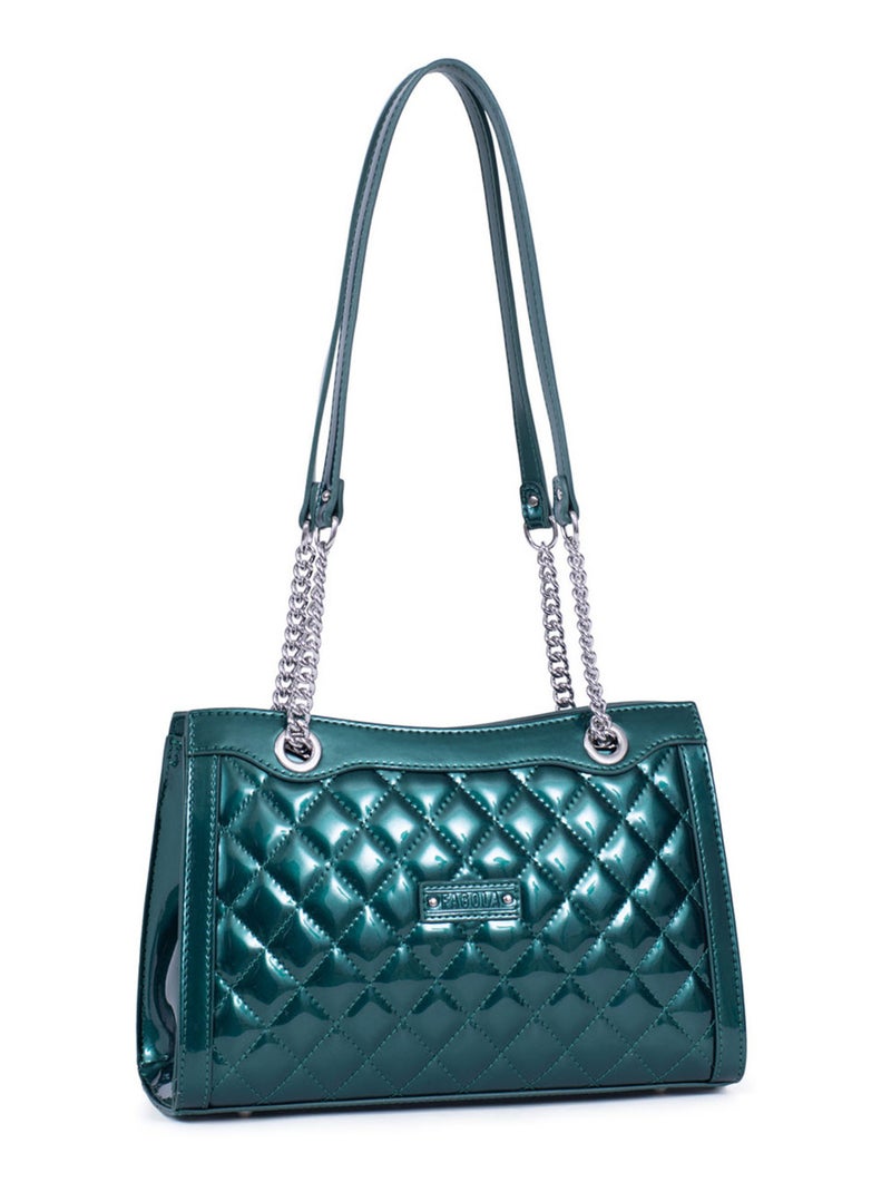 Sac porté épaule  daisy | fagola Vert émeraude - Kiabi