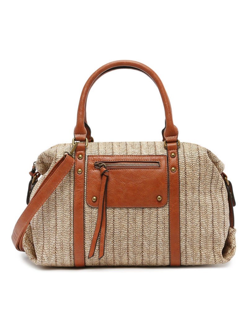 Sac Porté Épaule Daphne Miniprix Papier Tresse Garni Synt Beige - Kiabi