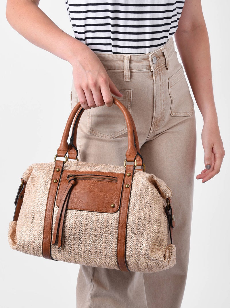 Sac Porté Épaule Daphne Miniprix Papier Tresse Garni Synt Gold - Kiabi