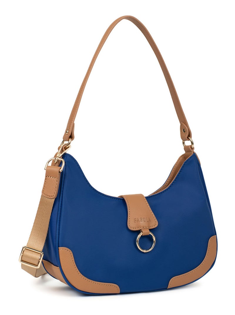 Sac porté épaule  fiona | fagola Blanc Bleu marine - Kiabi