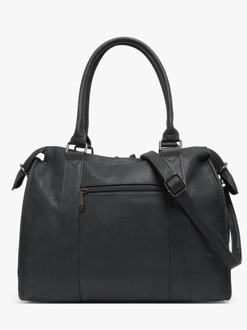 Sac porté épaule format a4 gallantry toile enduite Bleu Noir - Kiabi