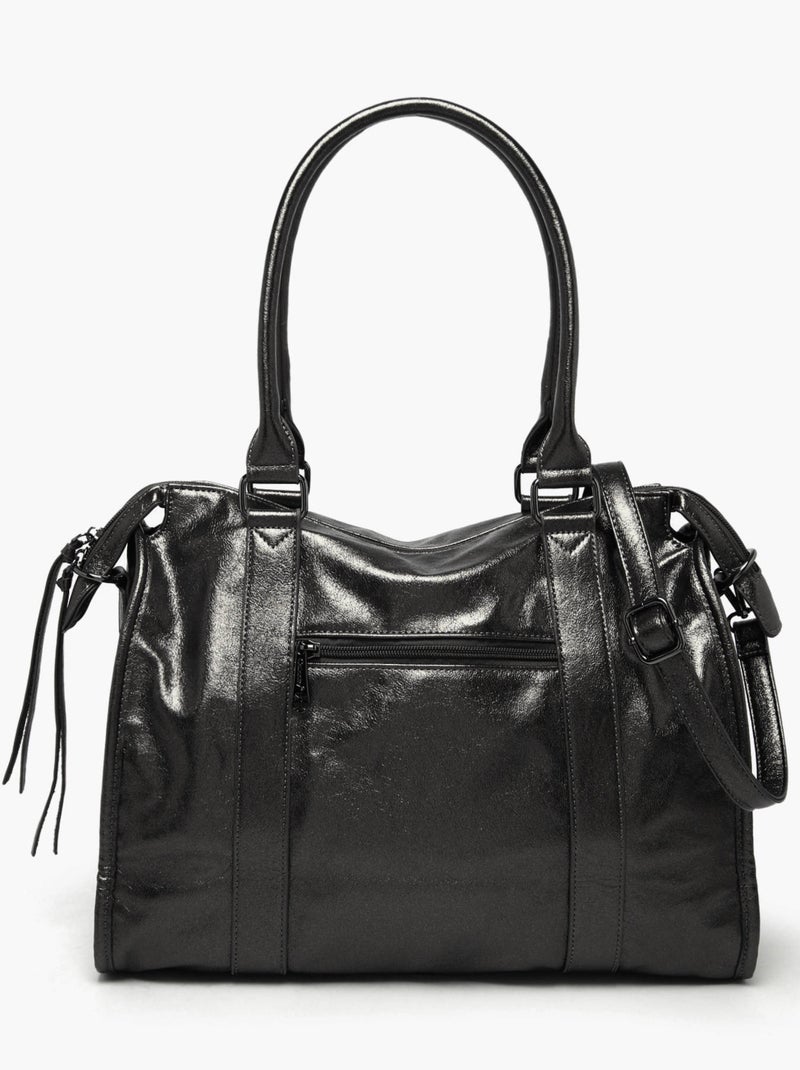 Sac porté épaule format a4 gallantry toile enduite Noir - Kiabi