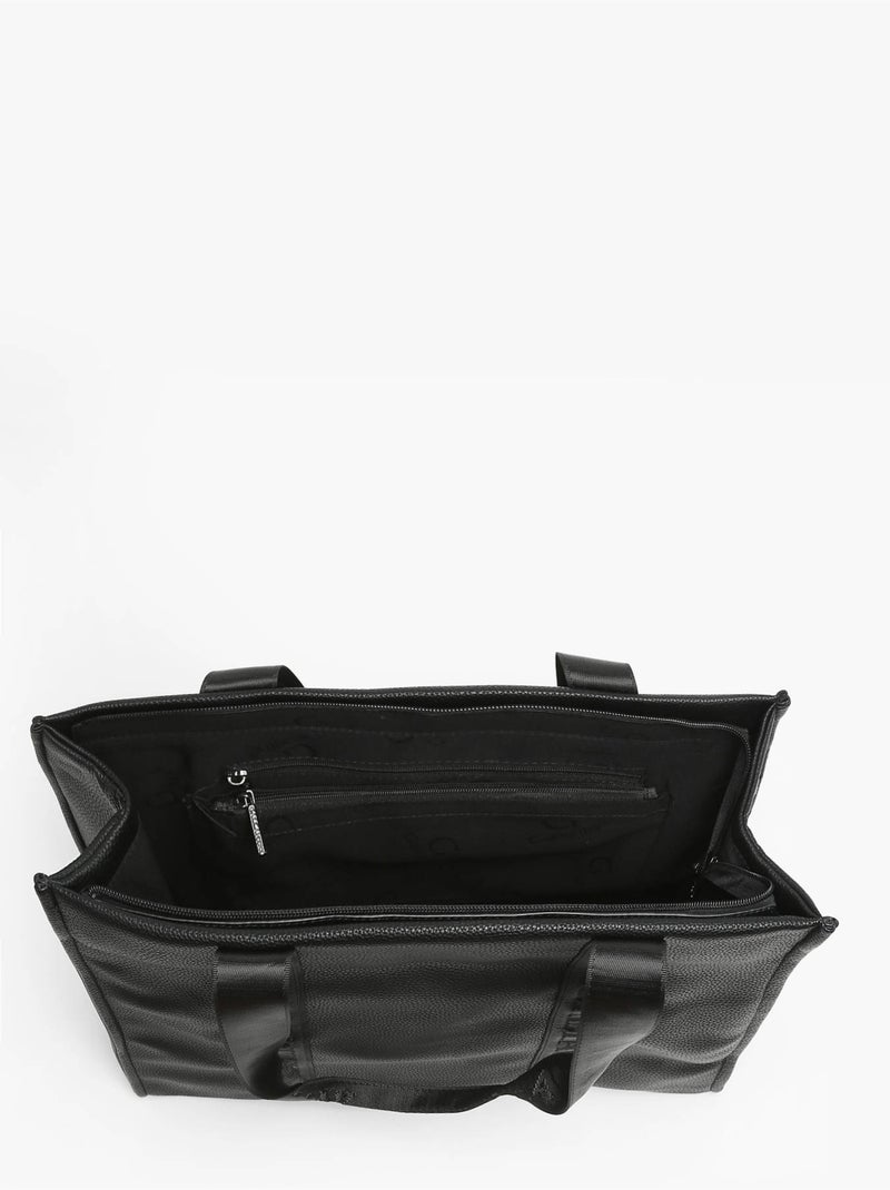 Sac porté épaule format a4 gallantry toile enduite Noir - Kiabi