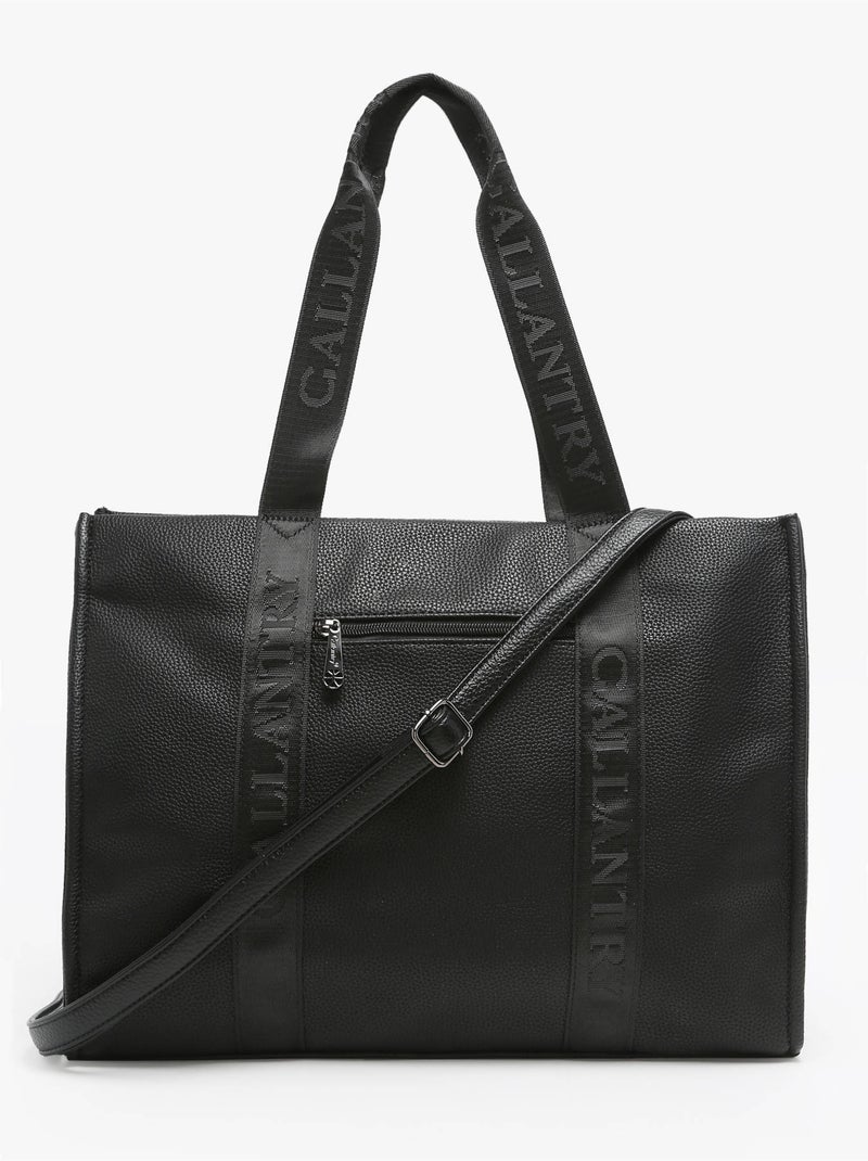 Sac porté épaule format a4 gallantry toile enduite Noir - Kiabi