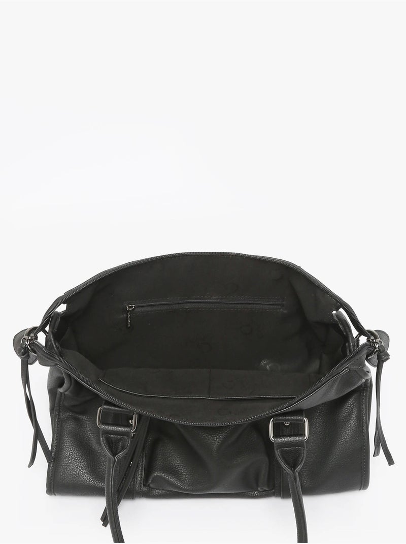 Sac porté épaule format a4 gallantry toile enduite Noir - Kiabi
