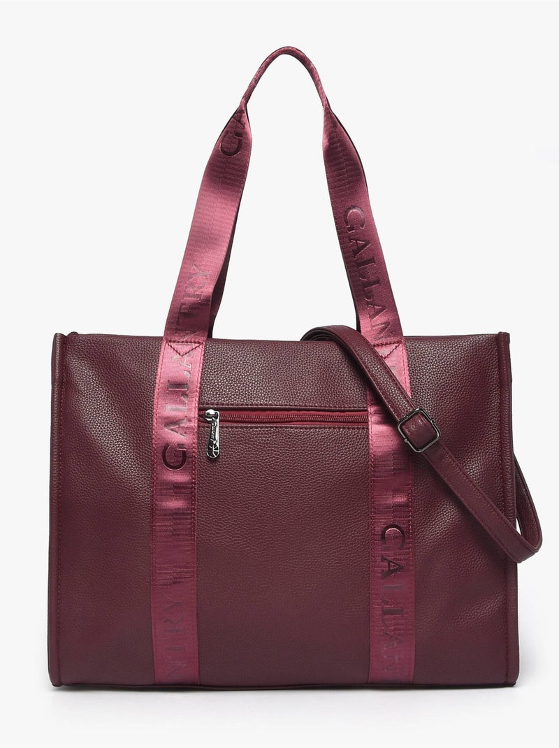 Sac porté épaule format a4 gallantry toile enduite Noir Rouge - Kiabi