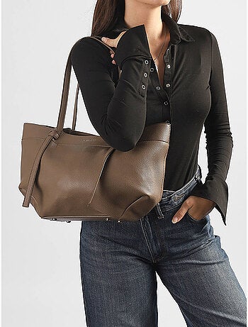 Sac porté épaule grained flora & co toile enduite