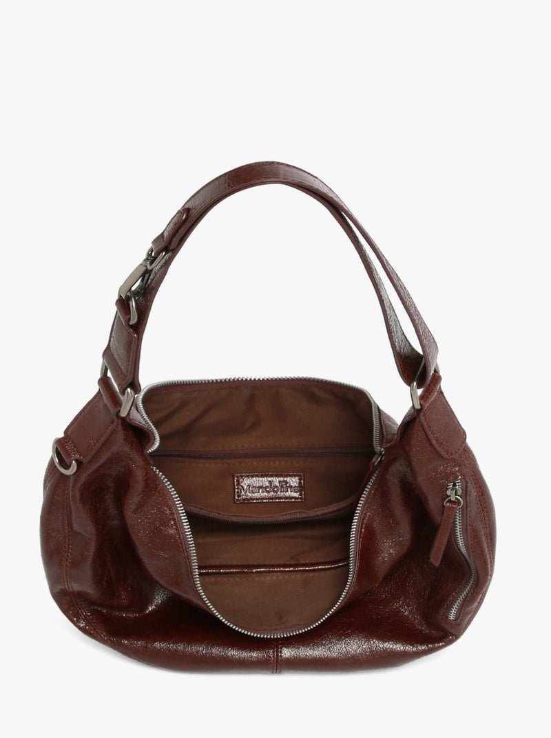 Sac porté épaule krisp mandoline toile enduite Marron - Kiabi