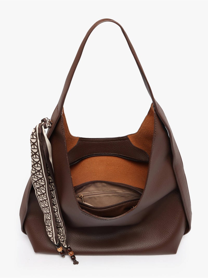 Sac porté épaule new grained gallantry toile enduite Marron caramel - Kiabi