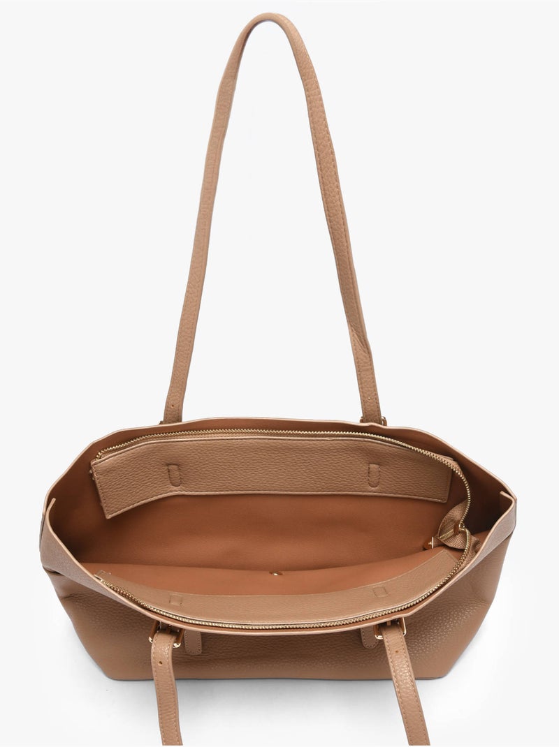 Sac porté épaule new grained gallantry toile enduite Taupe - Kiabi