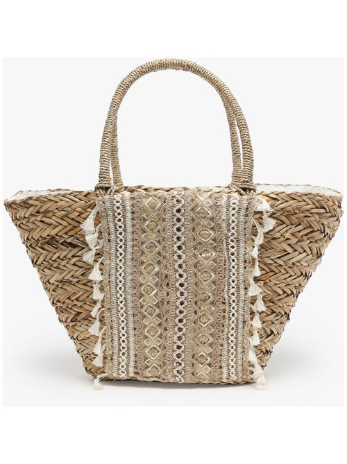 Sac Porté Épaule Paloma Paille Miniprix Paille - Kiabi