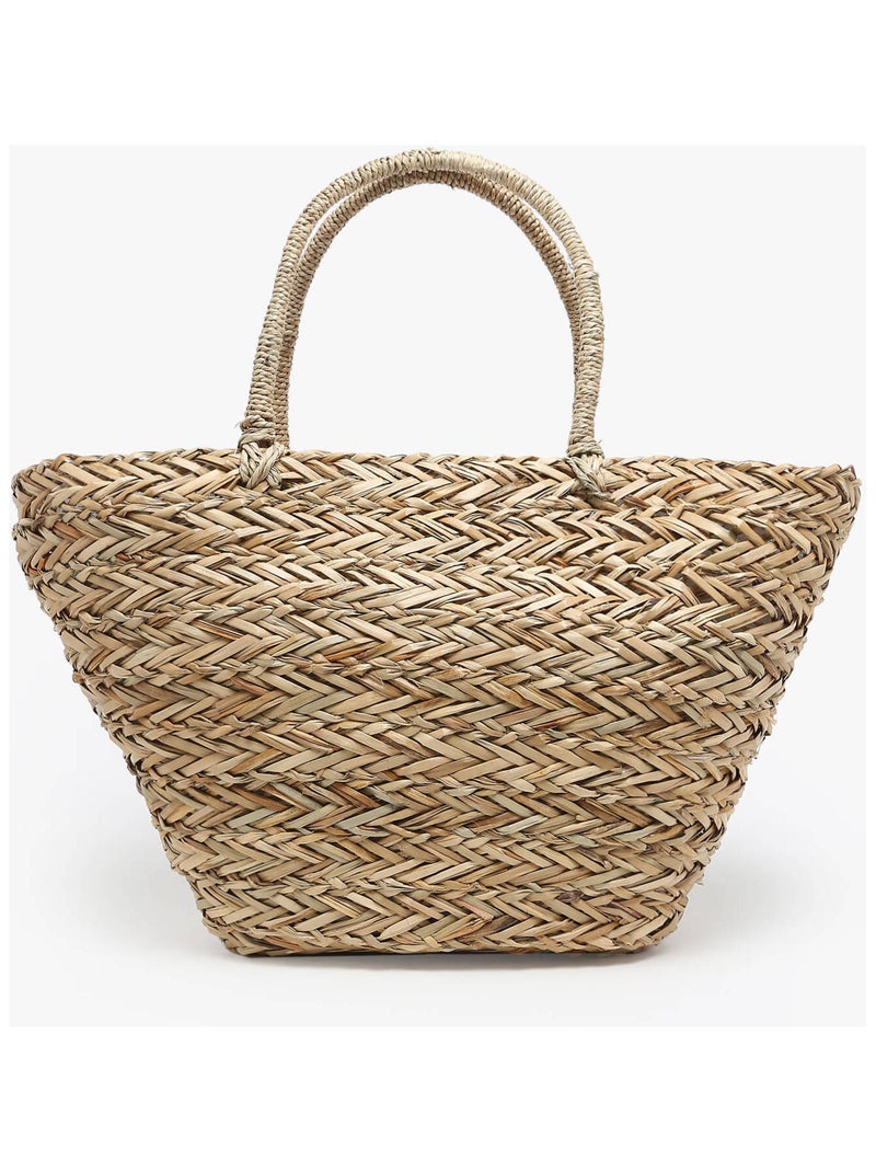 Sac Porté Épaule Paloma Paille Miniprix Paille Marron noisette - Kiabi