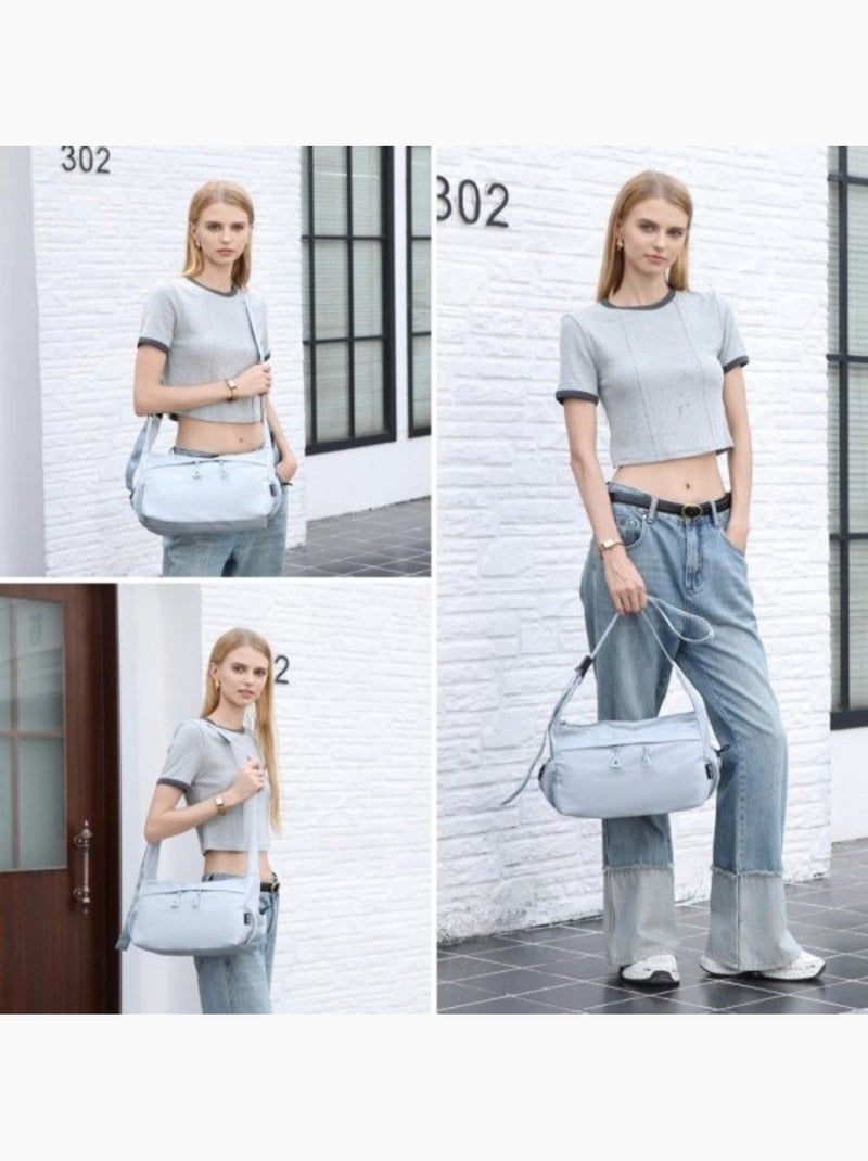 Sac porté épaule polyester chaîne 32x11x20 cm - miss lulu Bleu - Kiabi