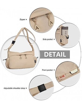 Sac porté épaule polyester chaîne 32x11x20 cm - miss lulu