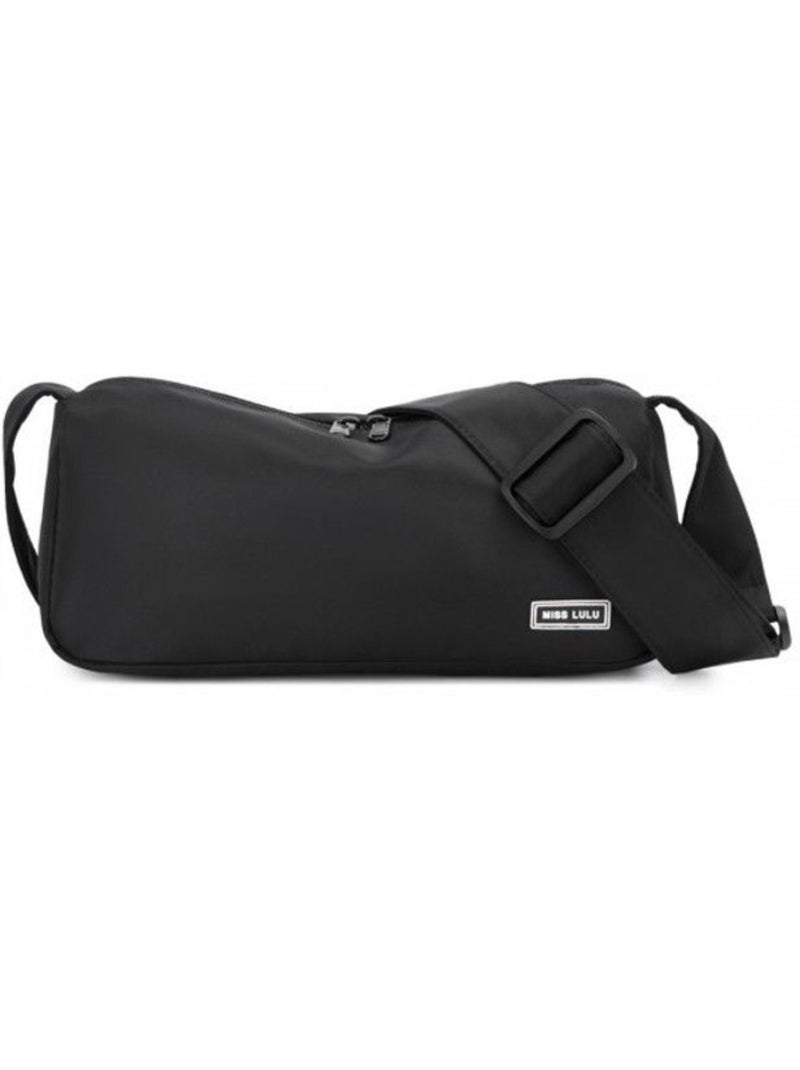 Sac porté épaule polyester étanche 29x11x12 cm - miss lulu Noir - Kiabi