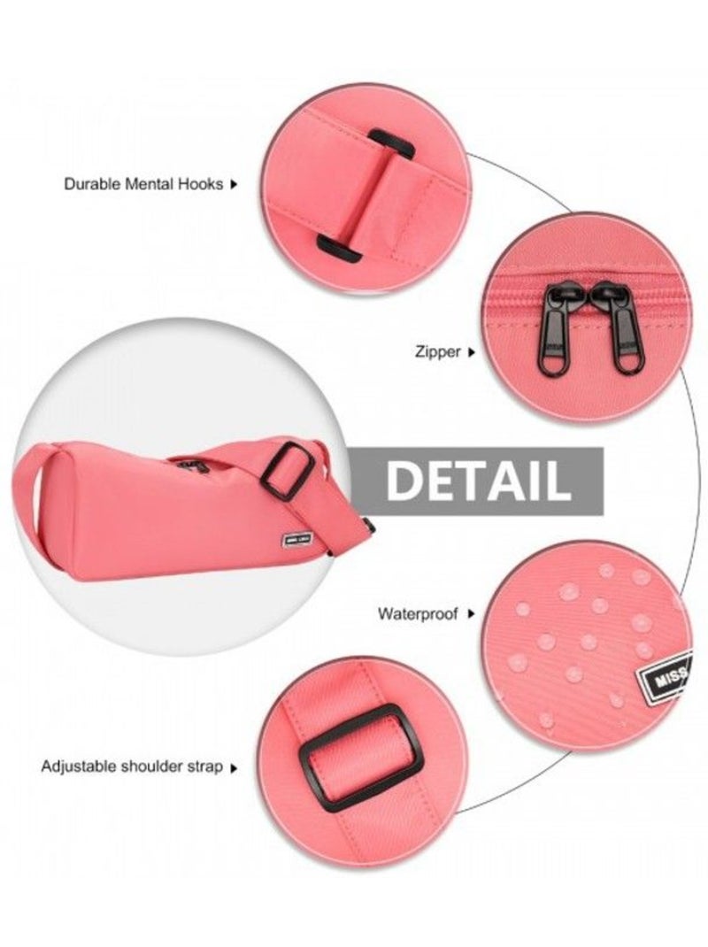 Sac porté épaule polyester étanche 29x11x12 cm - miss lulu Rose - Kiabi