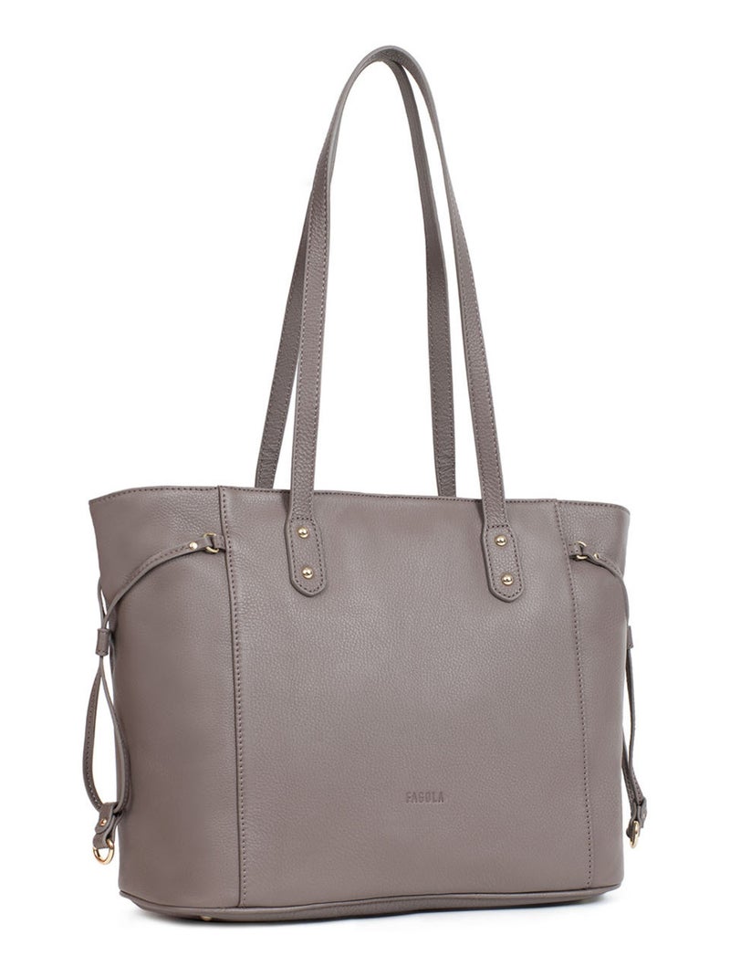 Sac porté épaule  preta | fagola Taupe - Kiabi