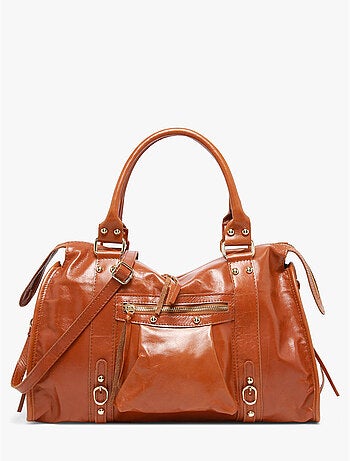 Sac porté épaule shiny sauvage cuir a4 milano cuir de vachette