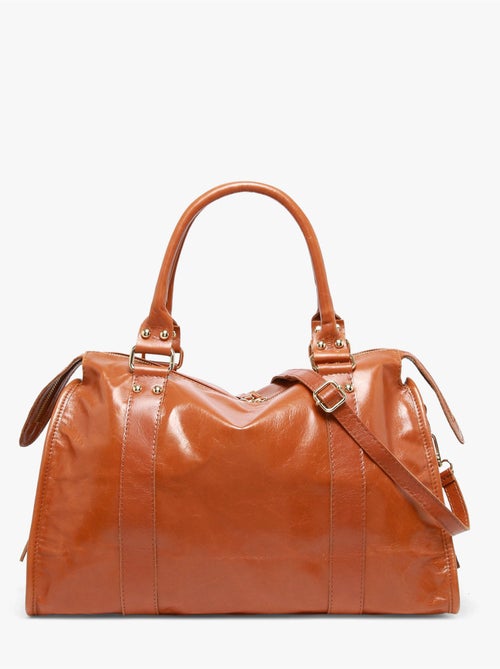Sac porté épaule shiny sauvage cuir a4 milano cuir de vachette - Kiabi