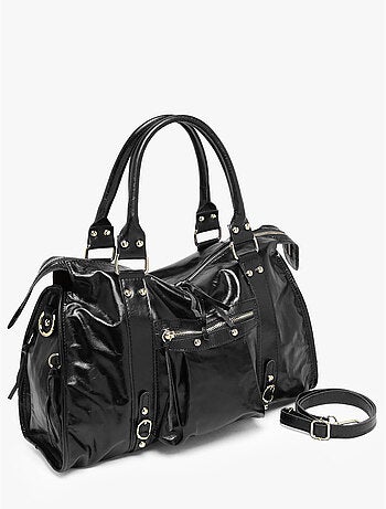 Sac porté épaule shiny sauvage cuir a4 milano cuir de vachette